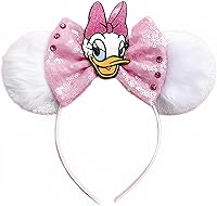 Vista 52 de CLGIFT Orejas de Minnie, elige tu color, iridiscente, azul dorado plateado, brillo arcoíris, lentejuelas rojas clásicas