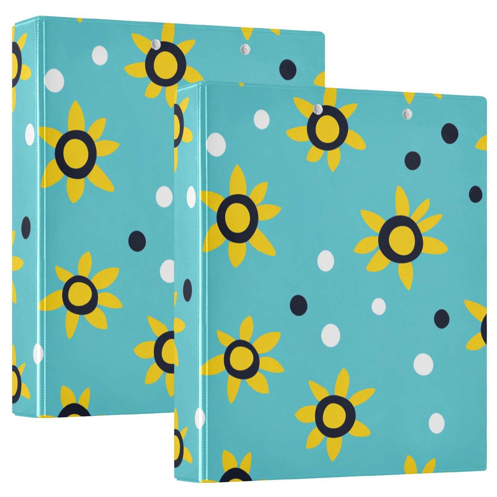 Raccoglitore scolastico da 1 e 1/2 pollici Trendy Susan Flower Polka Dots