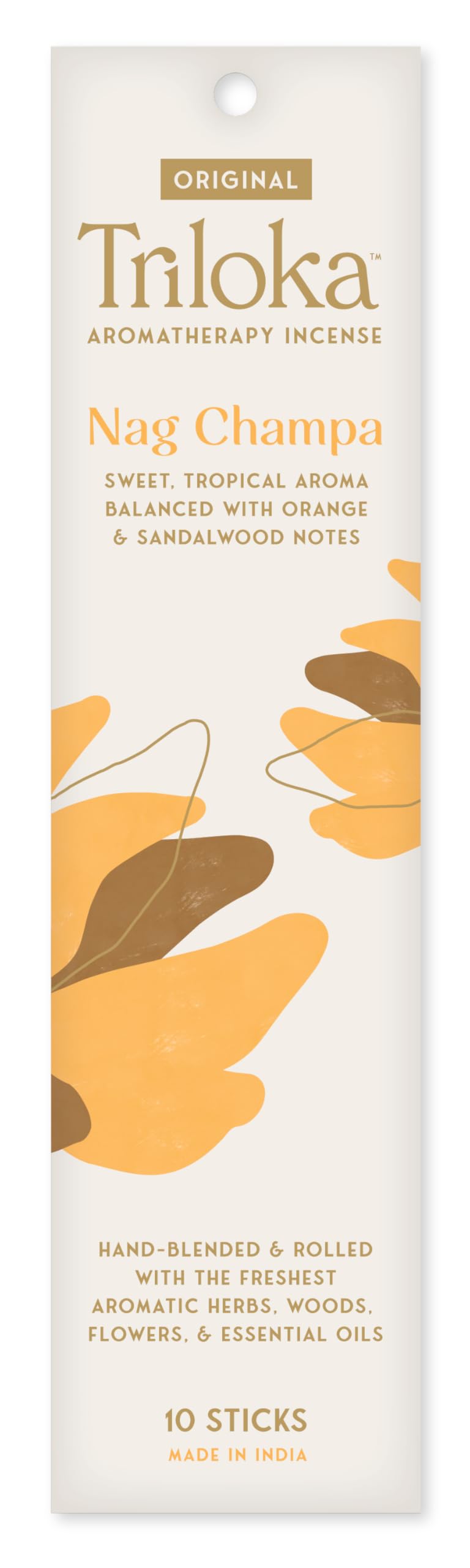 Triloka Original Incense, Nag Champa, 10 Sticks