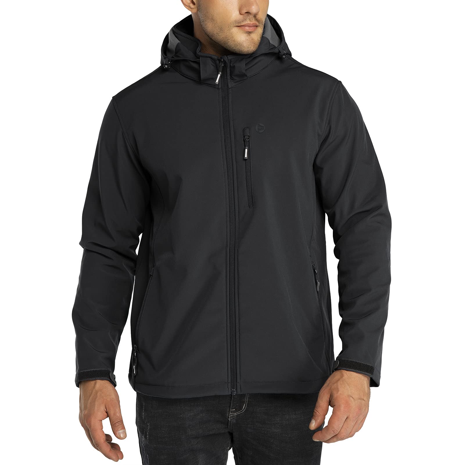 33,000ft Softshelljacke für Herren Wasserdicht Winterjacke Winddicht Warme Fleece Gefüttert Windbreaker Funktionsjacke Outdoorjacke für Wandern Fahrrad Camping