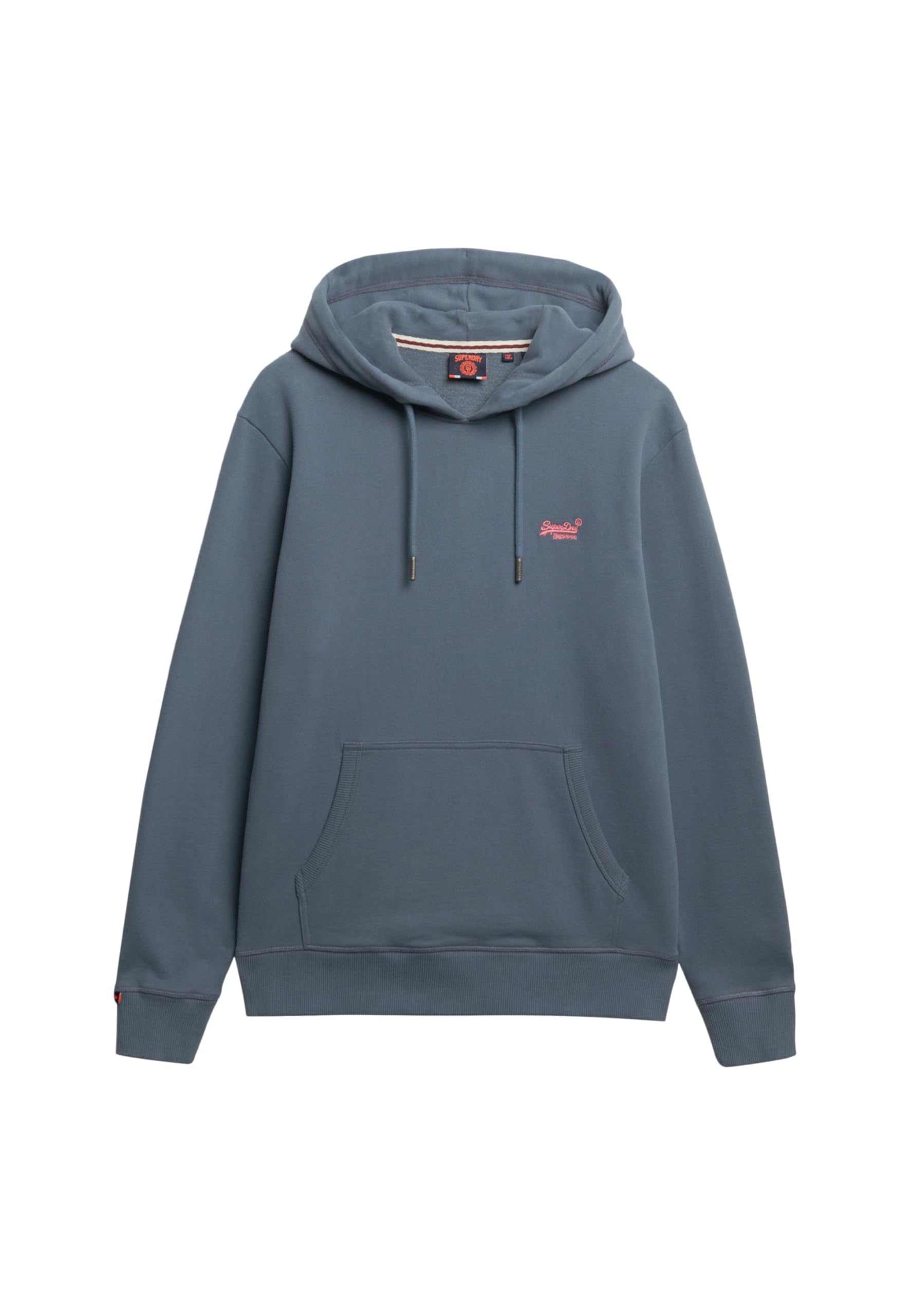 Superdry Essential Logo Half Brushed Hoodie (UK, Alpha, M, Regular, Regular, Stormy Weather Blue)