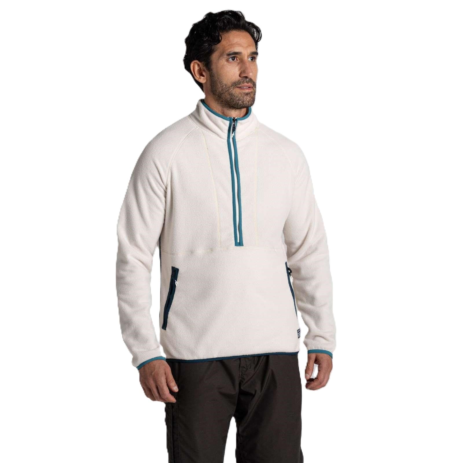 Craghoppers Men's Ecru Co2 Renu Ii Half Zip Fleece Jacket