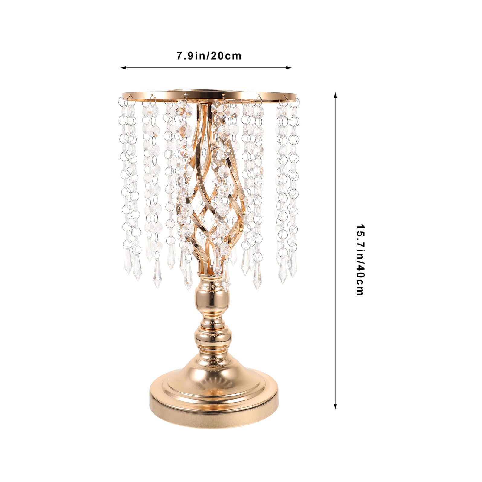 Metallvase für Trockenblumen 40cm Eisen Tischblumenständer mit Kerzenhalter für Hochzeitsdeko und Wohnraumgestaltung