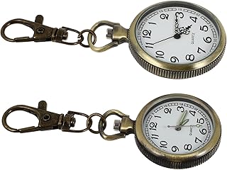 Relógio de enfermeira, 2 peças, com fivela, relógio de bolso para mulheres, relógios de bolso para enfermeiras, relógio de bolso para enfermeiras, paramédicos, enfermeiras, relógio de bolso para enfermeiras, relógio de bolso com fivela de chave, Conforme mostrado., 9.2X4CM, centímetro