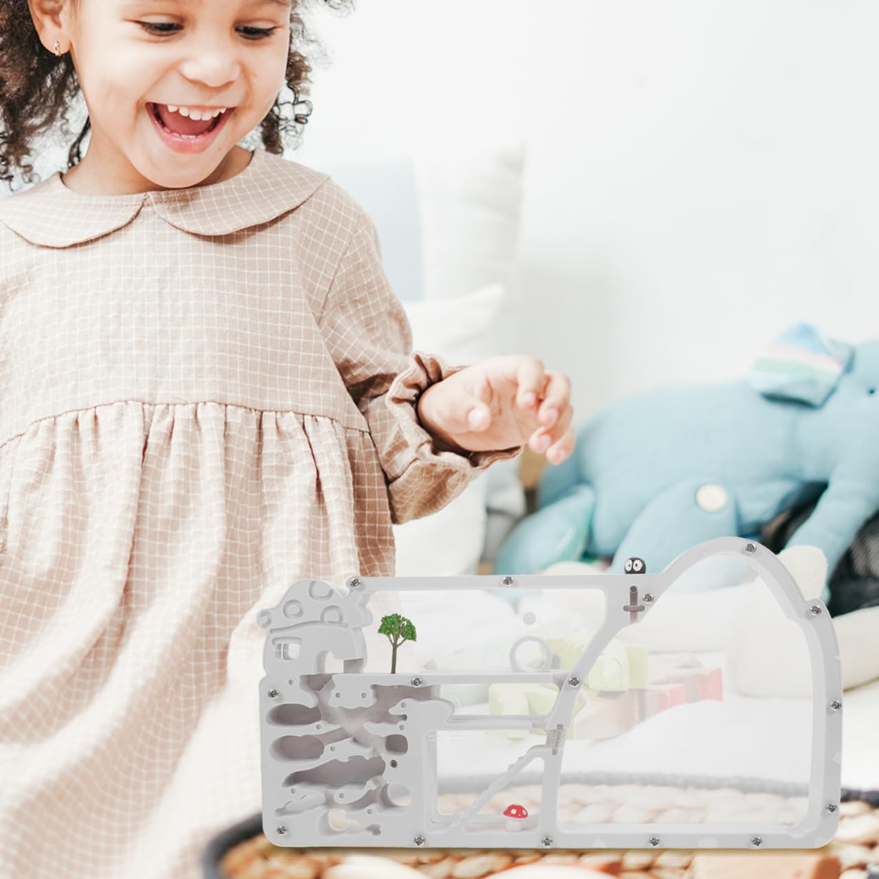 Kisangel Ameisenfarm Burg Wissenschaftliches Formicarium Set Mit Beobachtungsfenstern Und Futterstation Pädagogisches Insektenhaus Für Kinder Zum Ameisen Beobachten Und Lernen