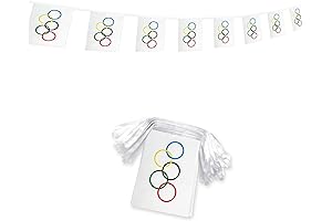 Olympic Themed Decorations: Olympic Rings String Flags