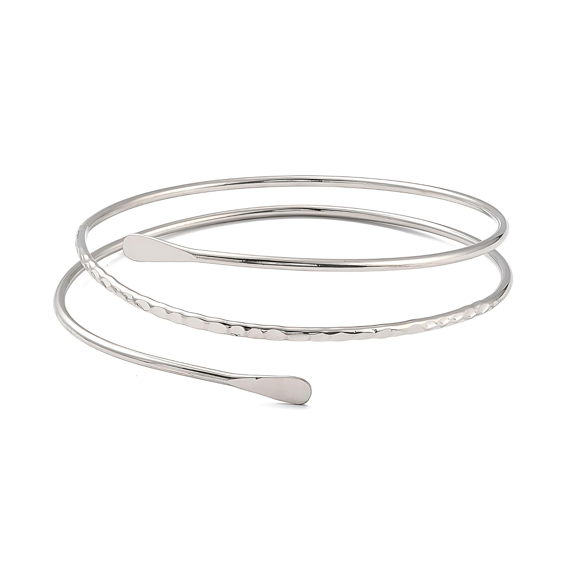 Silver Plated Parties/Wedding Infinity Twist Upper Arm Bracelet Armlet Cuff Band Bangle For Women And Girls (Bracelet0576) 1 Pc