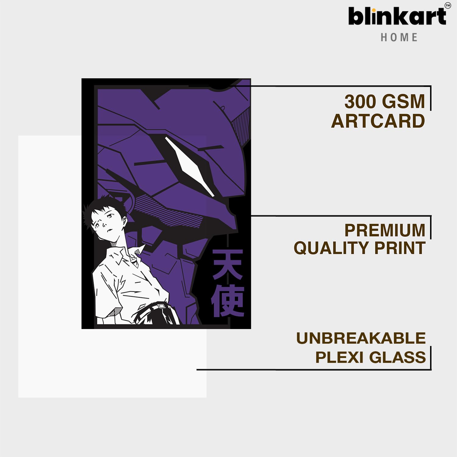 BLINKART Anime Wall Frame Poster | Angel Devil & Shinji Ikari