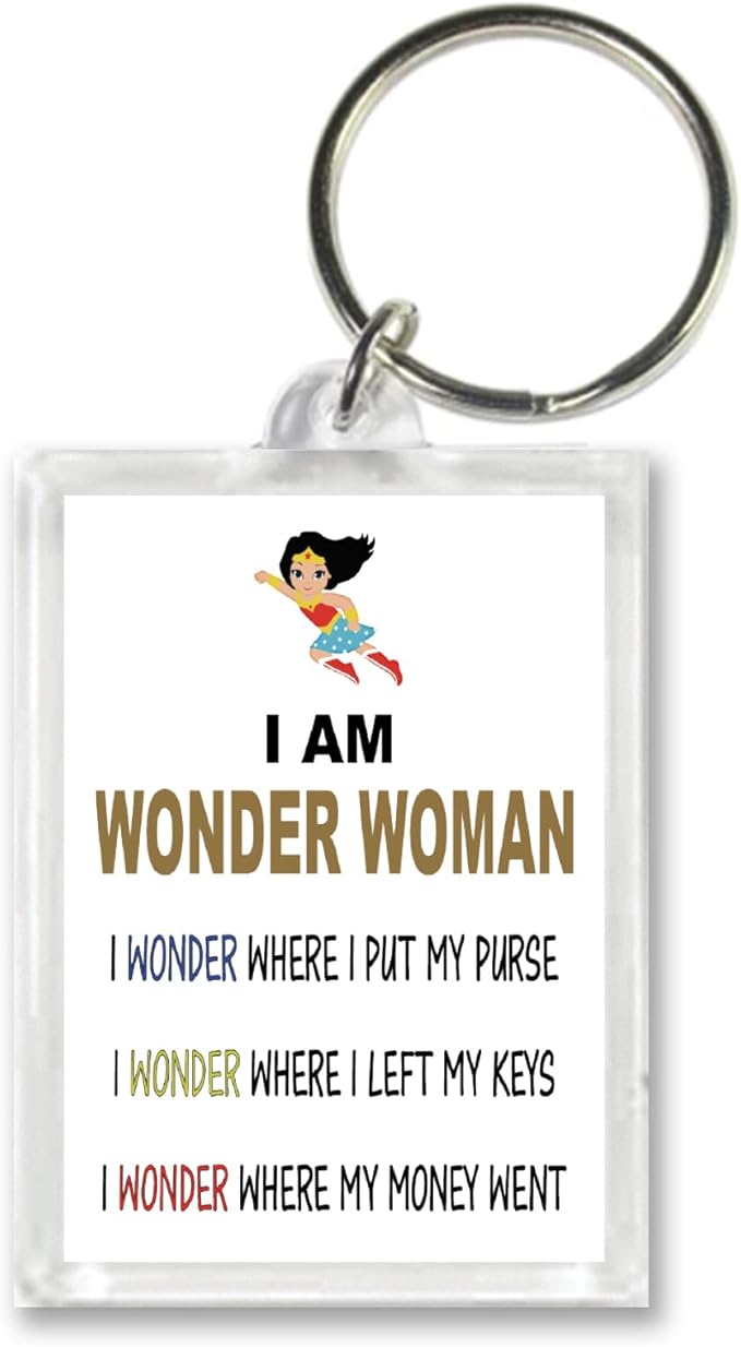 Rib Ticklerz Funny Keyring I Am Wonder Woman Joke Best Friend