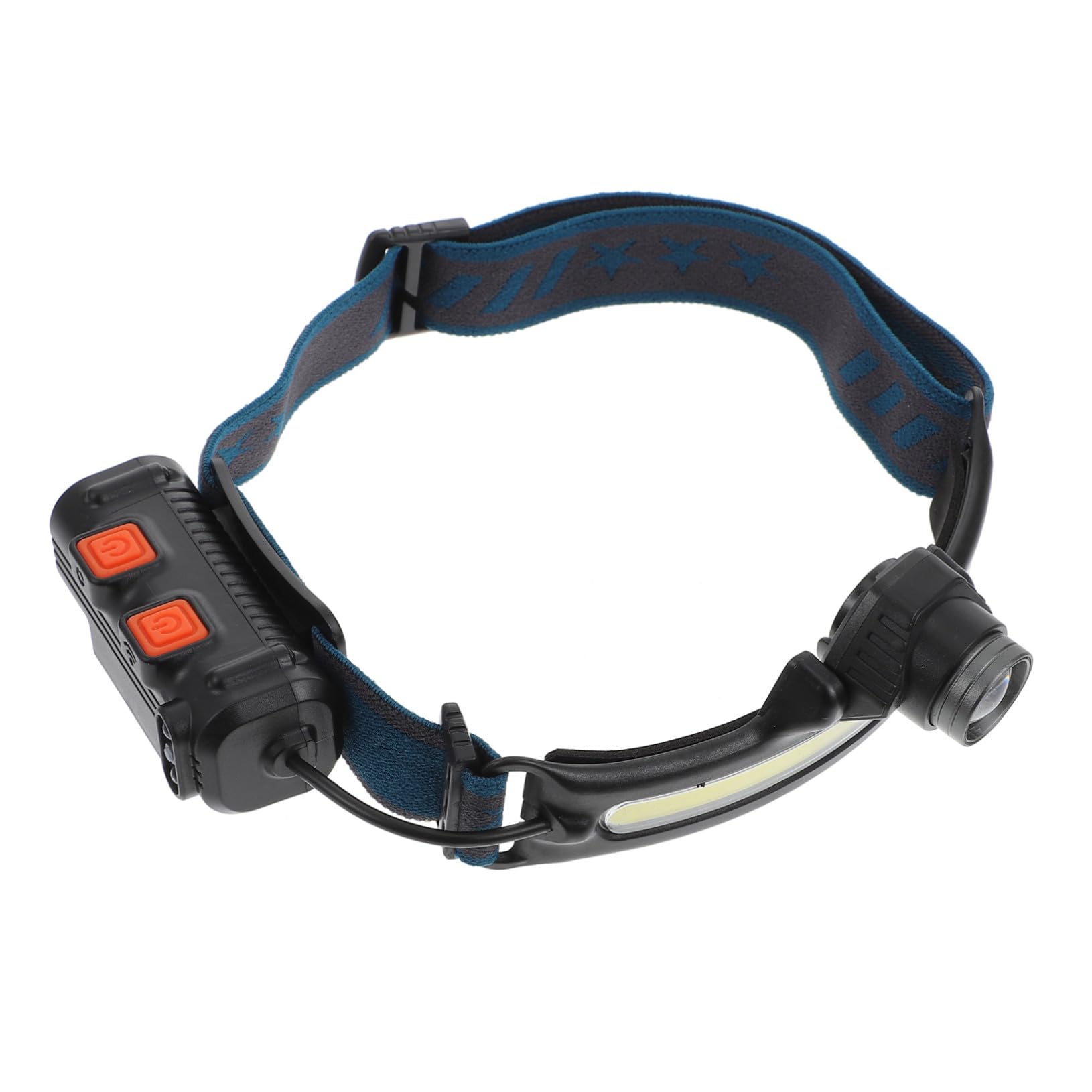 Linterna frontal LED recargable de 2000mah con luz COB ajustable en material ABS 8