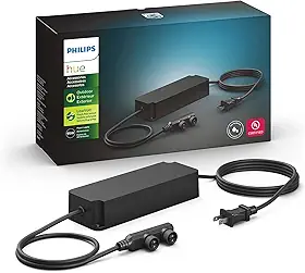 Philips Hue Fonte de alimentação externa de 100 W preta - Conecte várias luzes externas de baixa tensão de até 100 W - 1 pacote - Requer Hue Bridge - À prova de intempéries