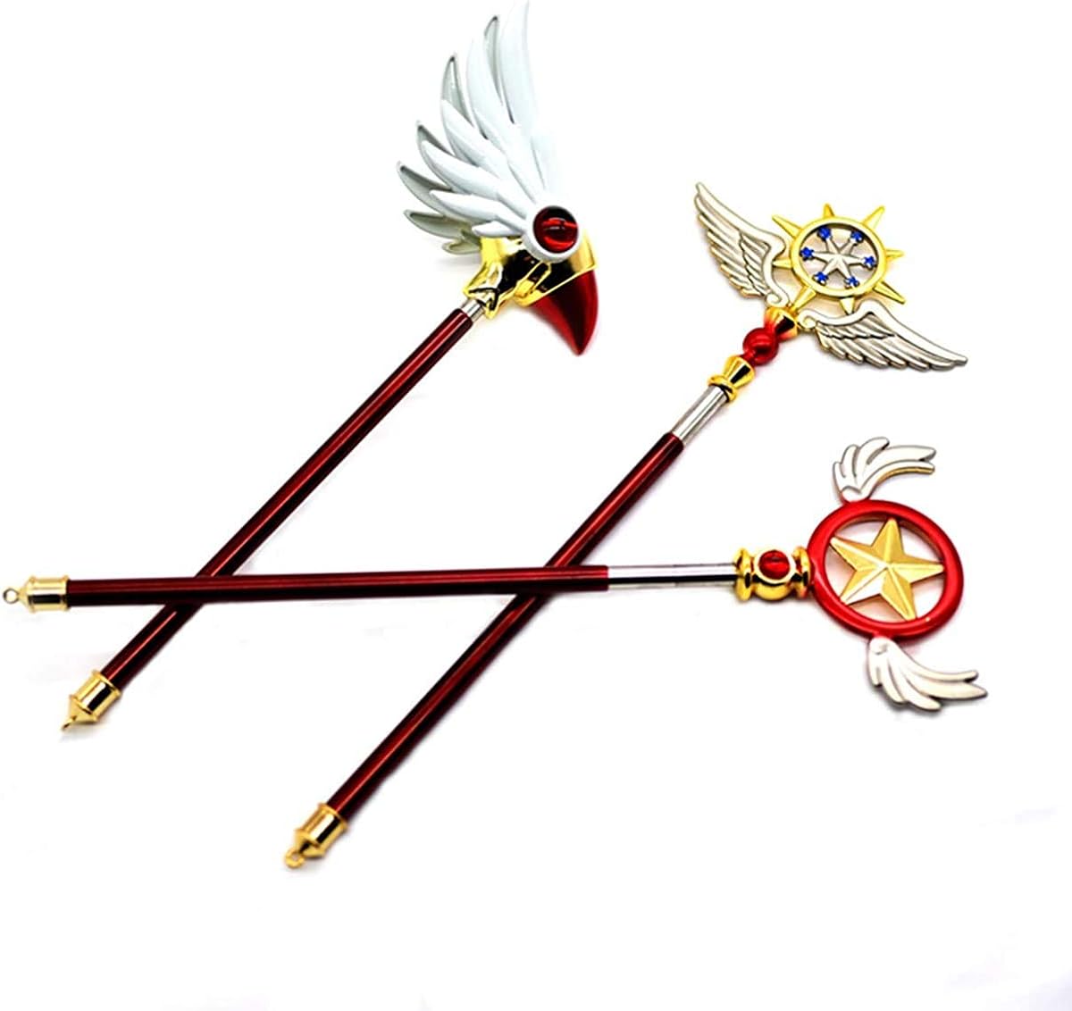 Maricopyjam Cardcaptor Sakura Metal Costume Magic Wand/Staff Cosplay Anime Girls' Wands Kids' Birthday Gifts : Clothing, Shoes & Jewelry