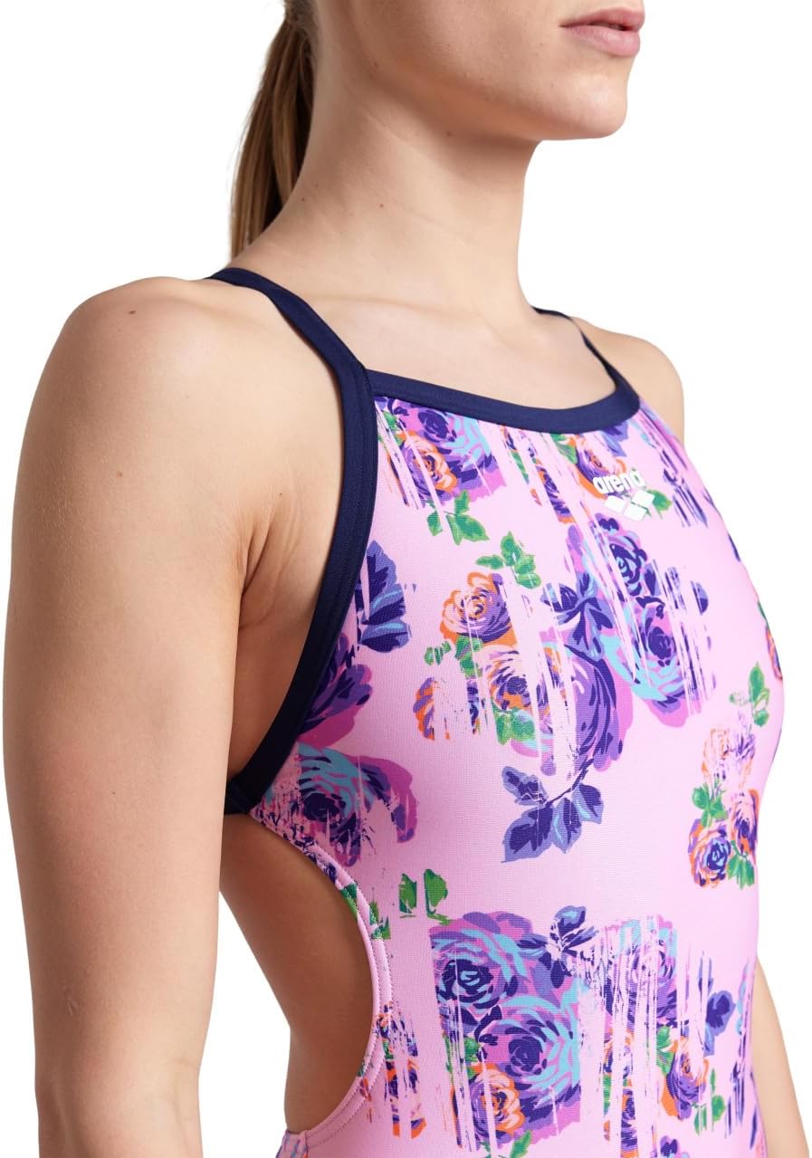 Arena Womens Arena Performance Women's Rose Texture X Cross Back Swimsuit - Image 3