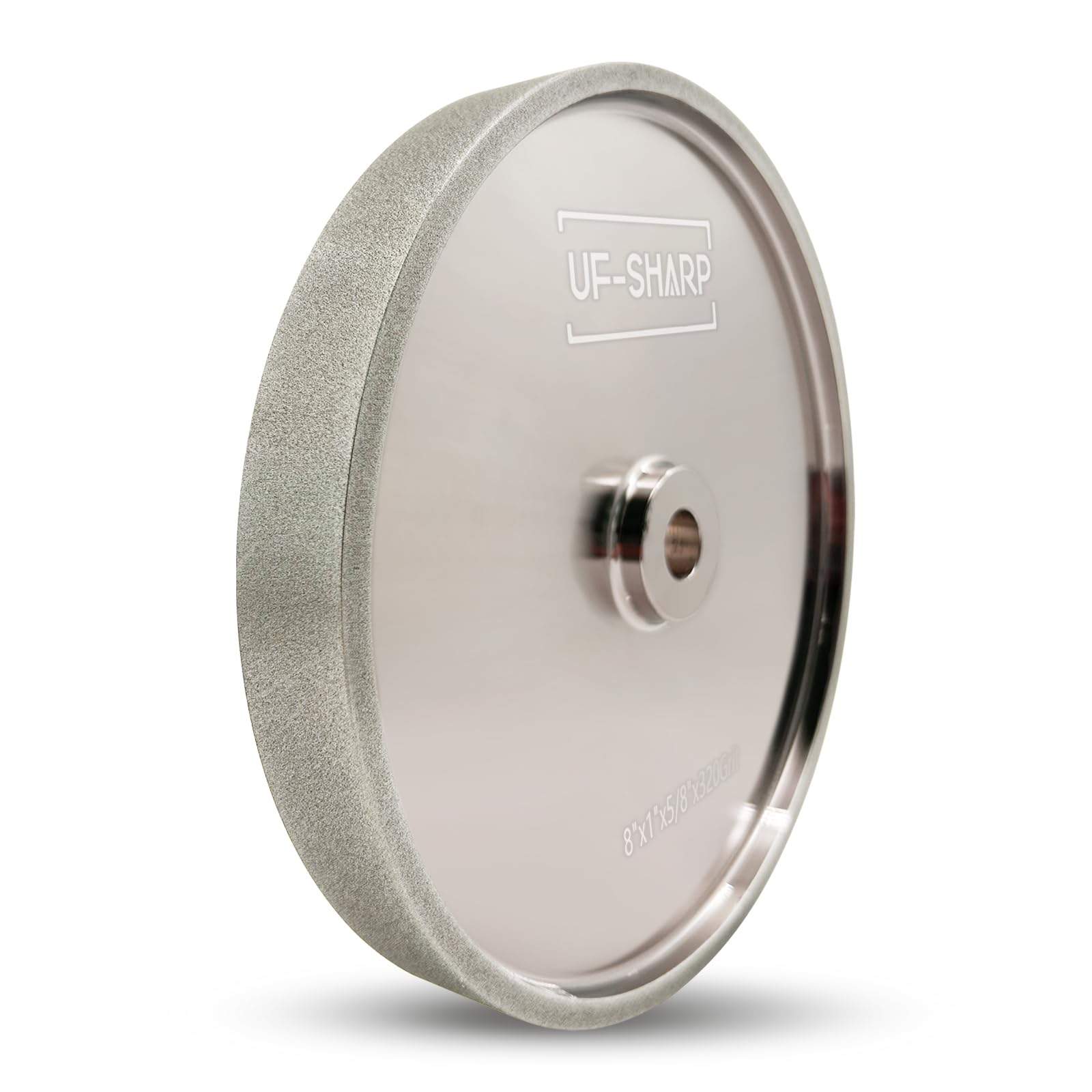 CBN - Muela abrasiva de 200mm, grano 320, 25.4mm de ancho, eje de 15.875mm, adecuado para todo tipo de amoladoras de banco de 200mm (grano 320)