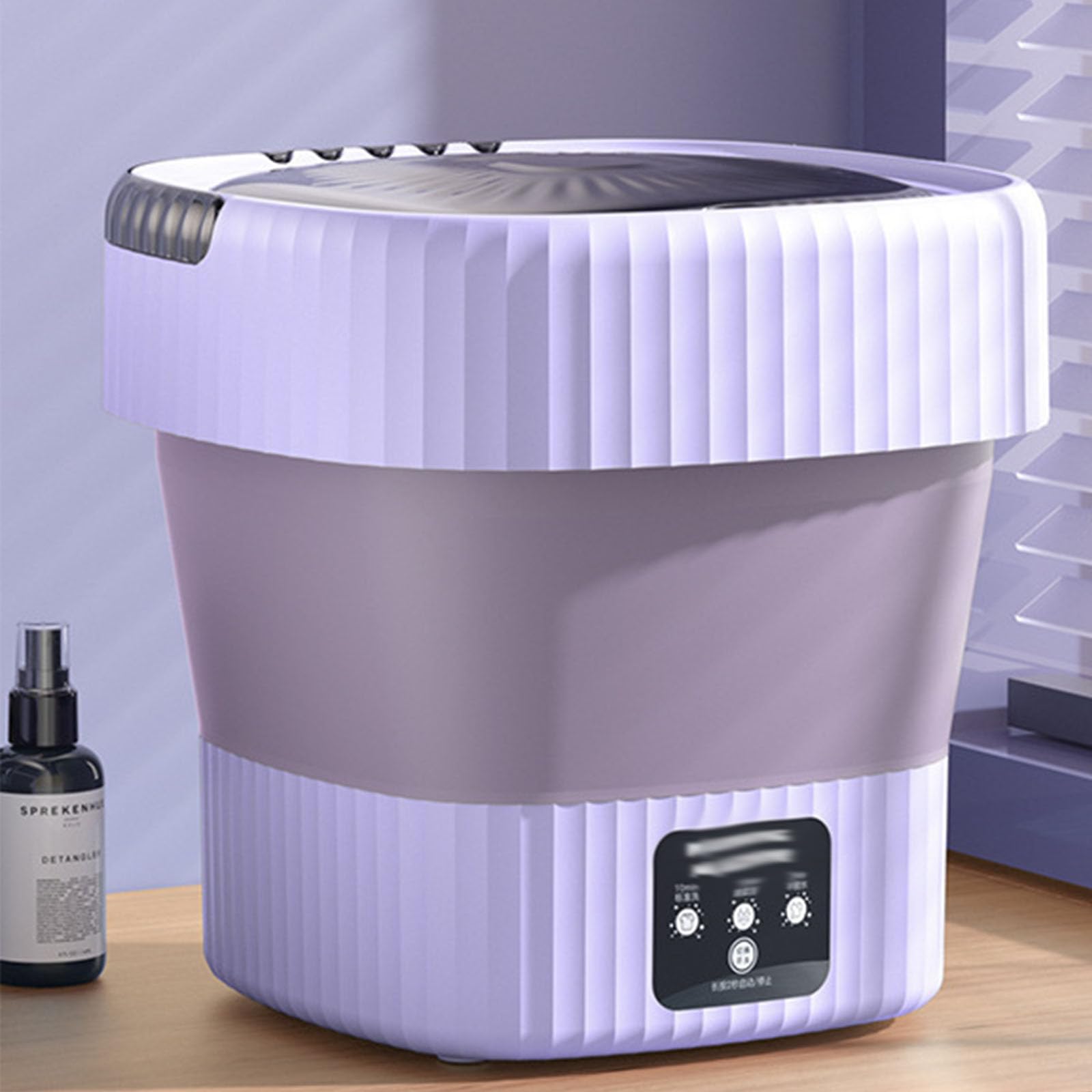 W pełni automatyczna składana pralka, mini pralka domowa, pralka i suszarka (purple)