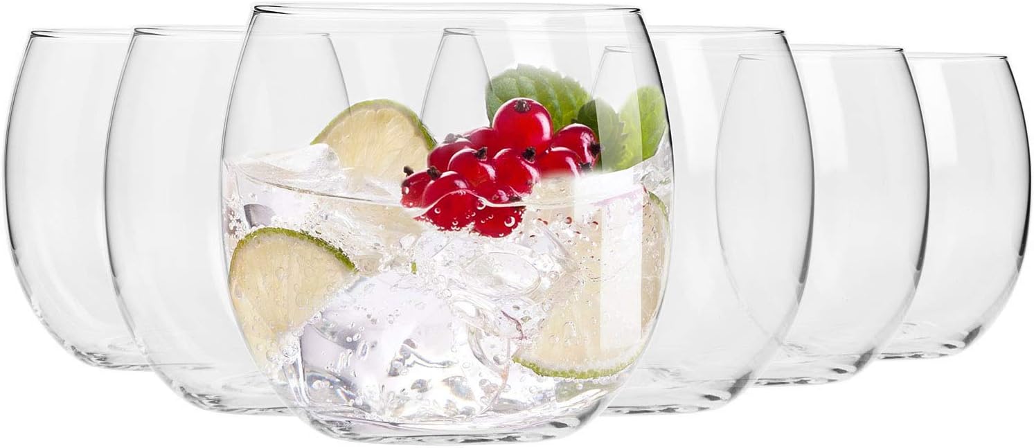 Krosno Clear Water Juice Glasses Drinking Tumbler Glasses | Set of 6 ...