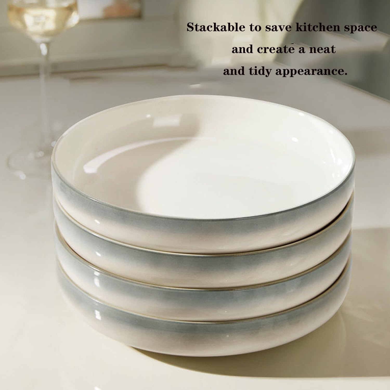 Essteller Set 4 Personen Tiefplatte