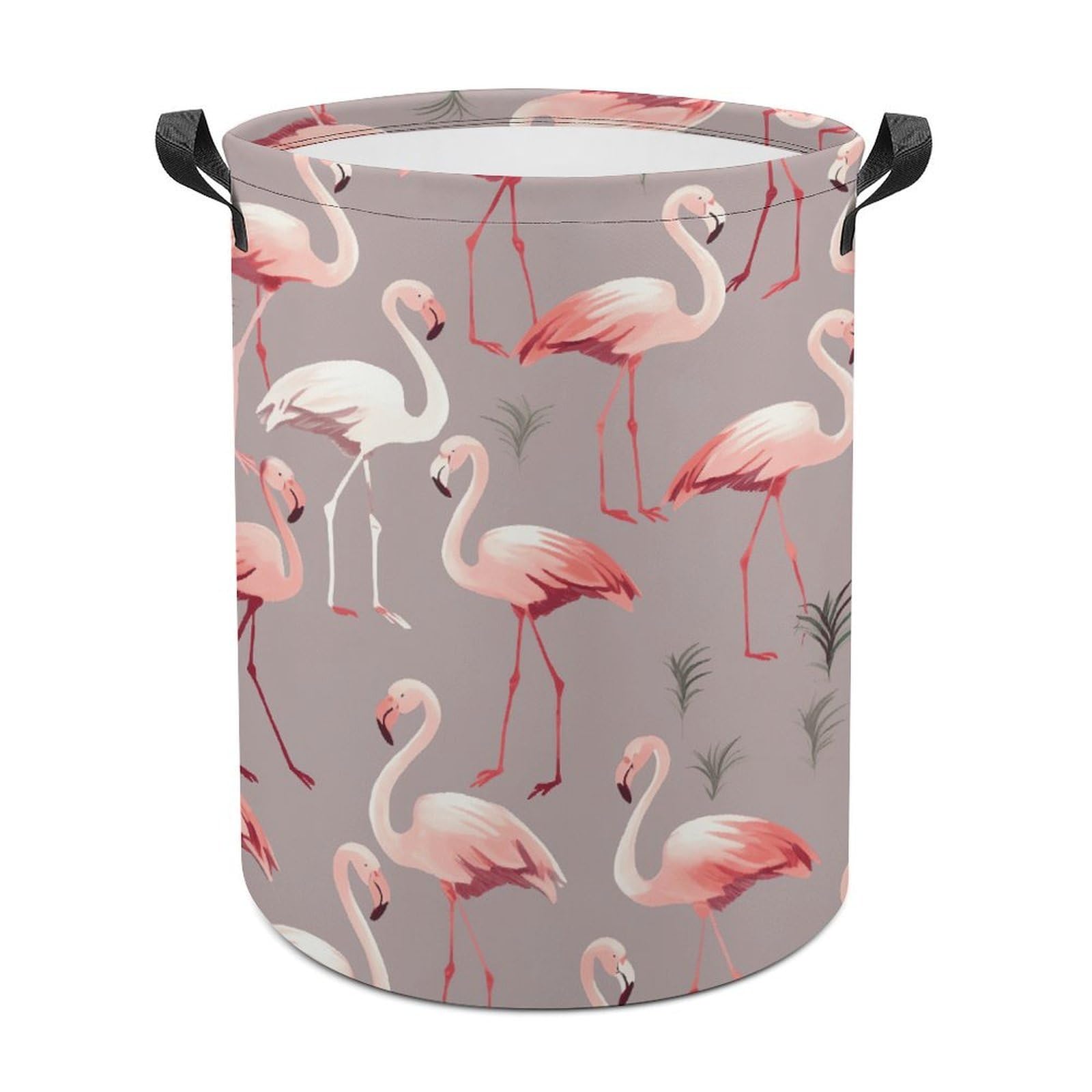 Pink Flamingo Pattern Laundry Basket Large Foldable Laundry Hamper Waterproof Clothes Hamper with Handles Durable Dirty Clothes Storage Bucket for Bedroom Bathroom Laundry Room