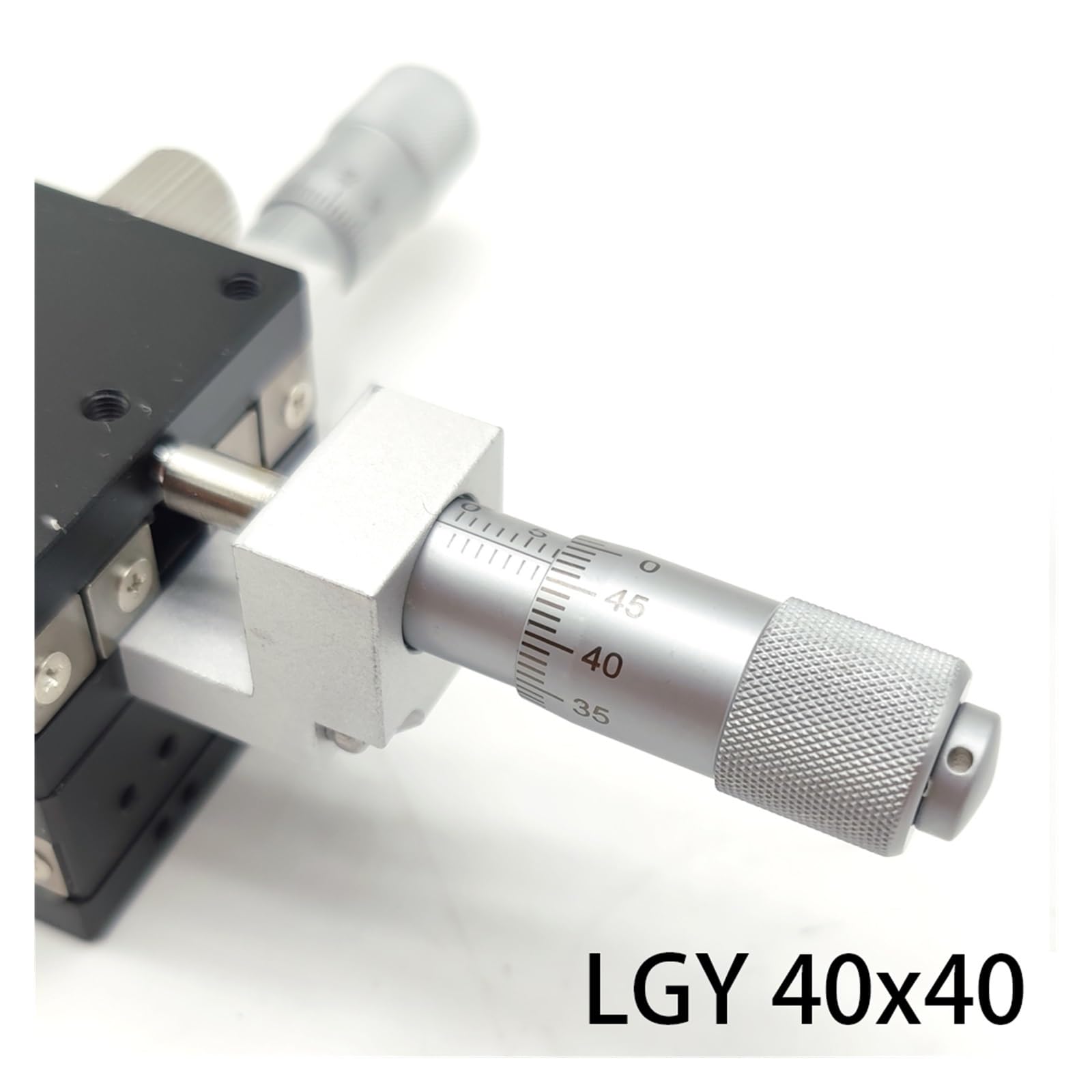 Tavoli di Lavoro XY con micrometro a manopola 40x40mm, tavola Scorrevole con Guida a Slitta, Modello LGY40-R LGY40-L (LGY40-L)