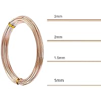 Vista 41 de TecUnite Alambre de aluminio para esculpir armadura, alambre flexible para manualidades (2 rollos, plata, 32.8 ft x 0.059 in)
