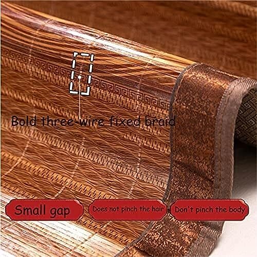 Esterilla para dormir en verano de bambú estera refrescante plegable doble cara 4