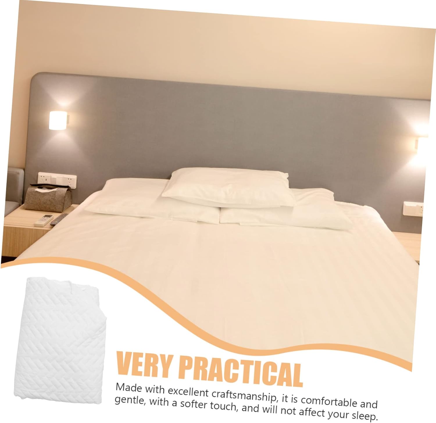 Comfortable Fitted Sheet Bed Cover for Twin Mattress Dust Protector Elastic Edges for Use