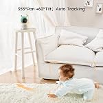 2K Boifun Moniteur bébé WiFi, 360° Caméra avec lumière de nuit & 5 1 cm 3MP Affichage, contrôle de l'application de téléphone & LCD Moniteur, suivi automatique, AI Motion & Détection du son, 3000mAh Batterie, 2-Way Audio