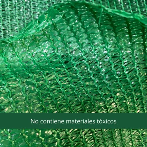 Rollo de malla de ocultación de 2x25m para obras de construcción. Grado de ocultación 70%. Protección UV, resistente y duradera. Fácil de instalar. Malla de ocultación para uso doméstico y profesional