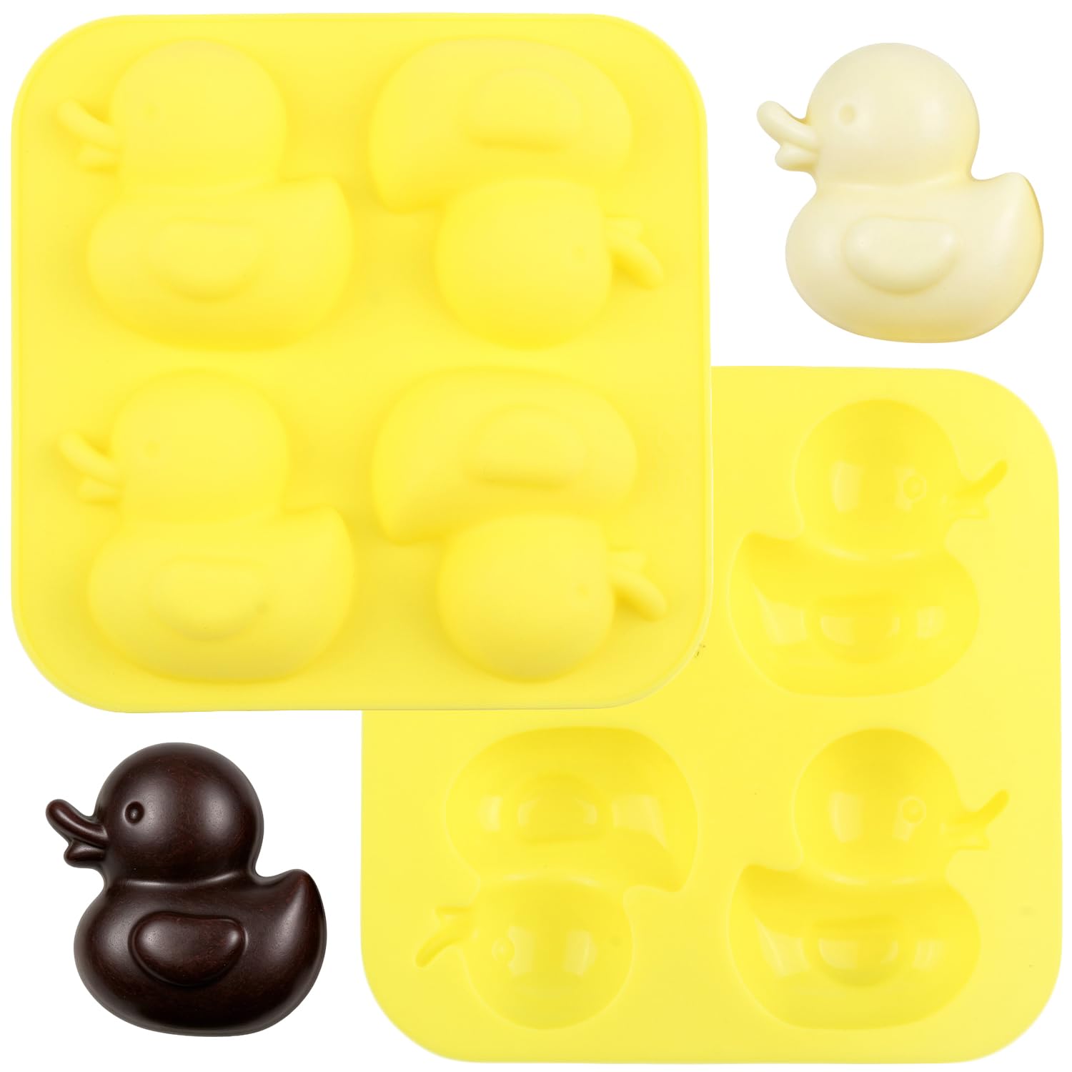 Photo 1 of EPYHREHM 4 Cavity Duck Silicone Chocolate Molds Set Of 2