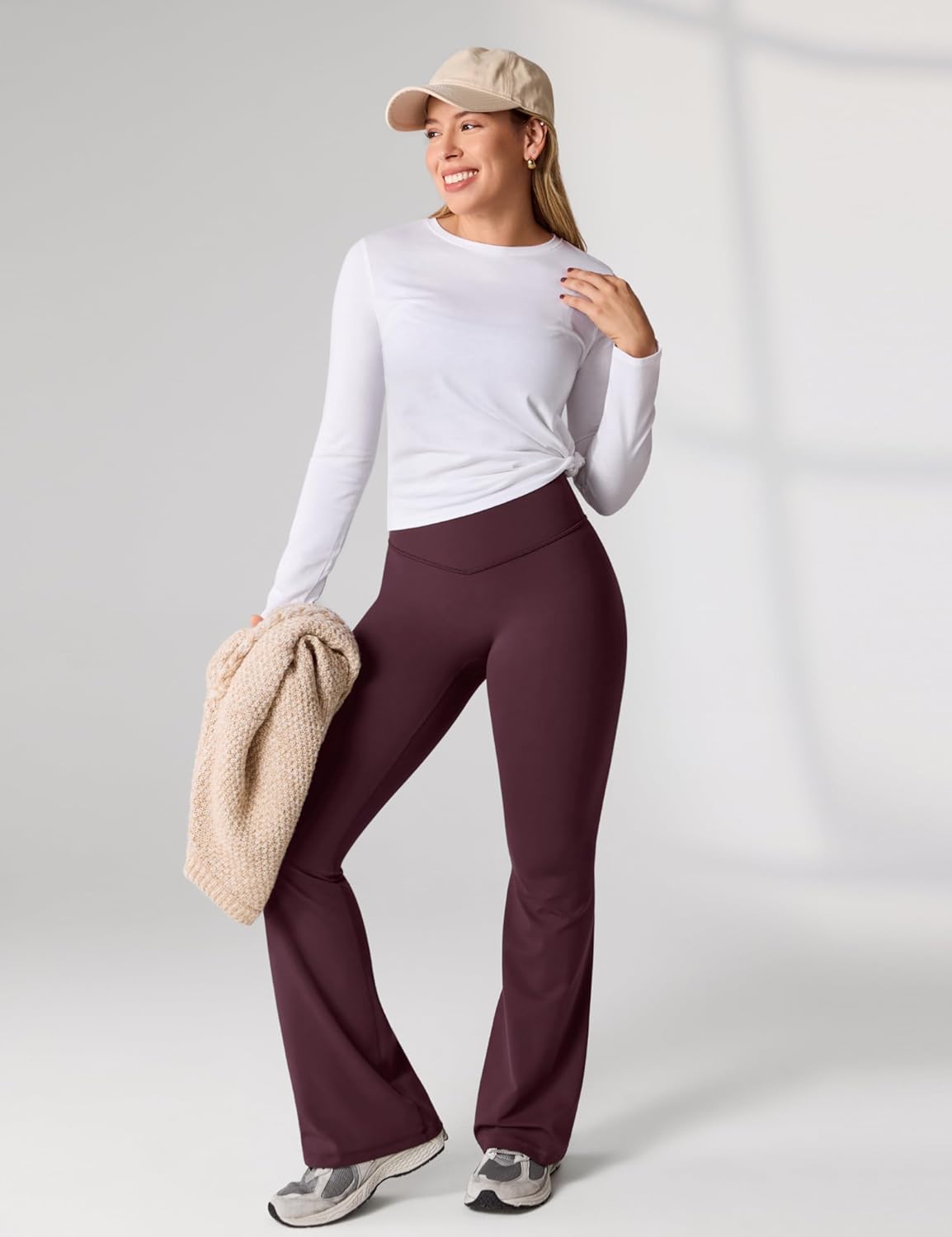UNISSU Hugcurve No Front Seam High Waisted Flare Leggings for Women Bootcut Yoga Pants Buttery Soft - 29.5''/31.5''/33.5''