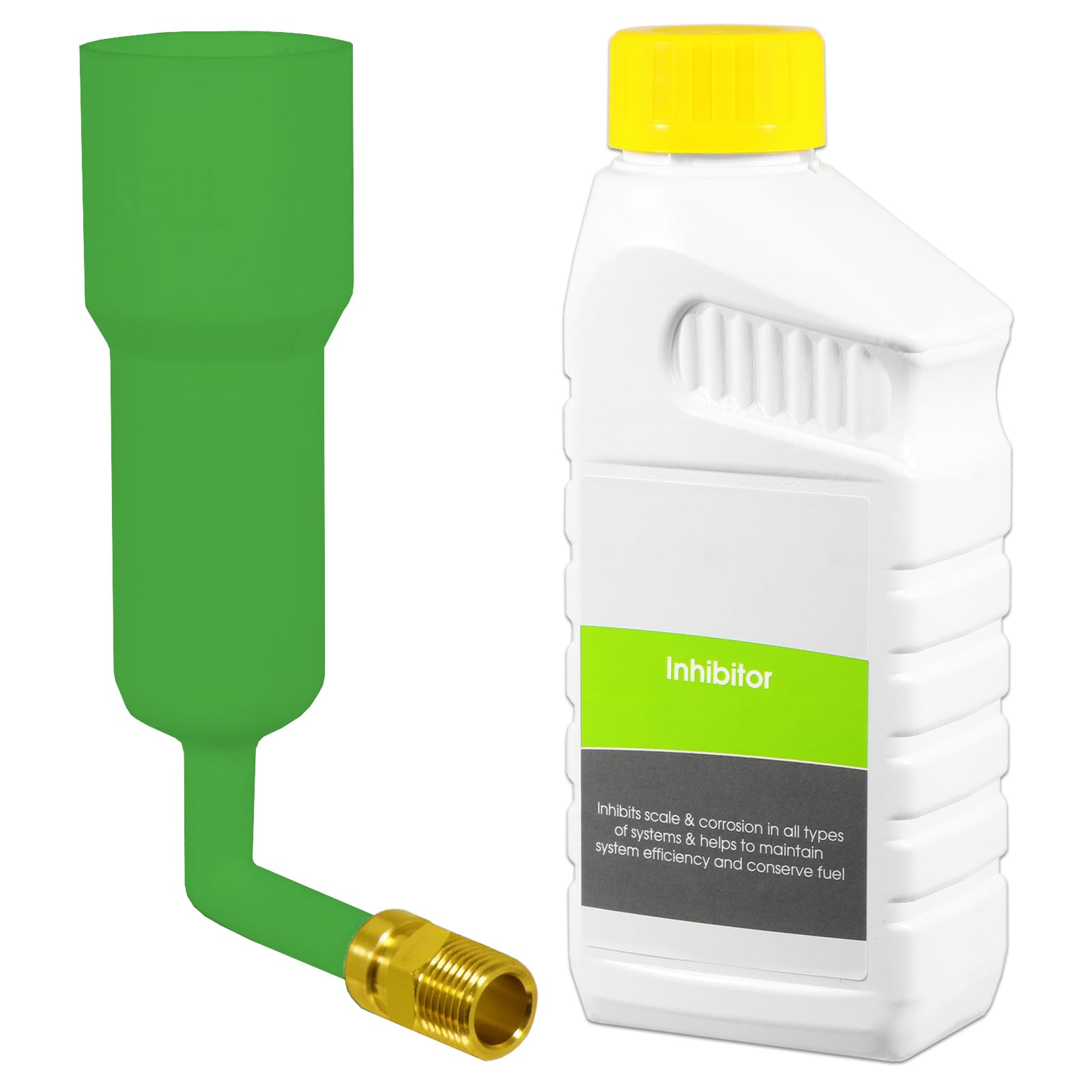 Spares2go Men's White Central Heating Inhibitor Concentrate Anti Corrosion Liquid (500Ml Bottle) + Radiator Dosing Funnel Tool