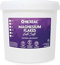 Hexeal Magnesium Flakes 5kg – 5kg Bucket of Magnesium Flakes to Soothe Muscles, Joints & Aches – for Bathing, Gardening & Beauty – Household & Commercial Use