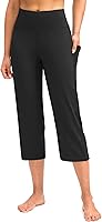 GGradual Women's High Waist Capri Yoga Pants with Pockets, Tummy Control Straight Leg Leggings for Workout & Casual