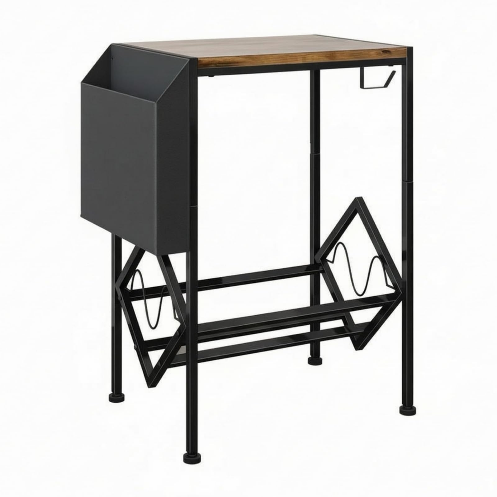 Porta Vinili Salvaspazio Porta Vinili Vintage Multiuso Libreria Piccola in Metallo per Studio, Tavolo Per Dischi In Vinile - Grande