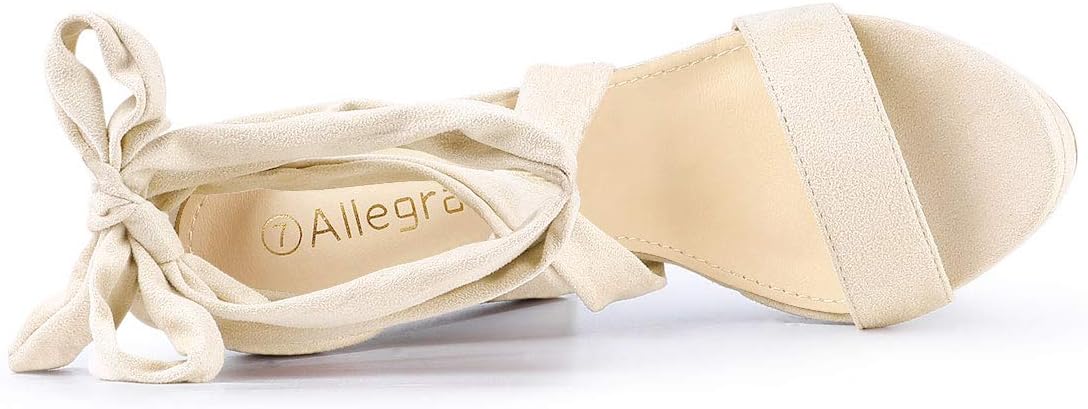 Allegra K Women's Lace Up Platform Block Heel Sandals - Image 5