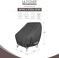 Vista 2 de ULTCOVER Funda impermeable para silla de patio – Funda para silla de césped individual para asiento profundo, paquete de 4 unidades, se adapta a