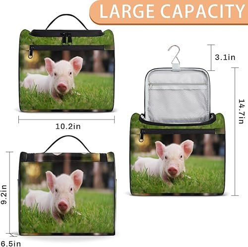 Miniatura 2 de Lindo bolso de aseo colgante de flamenco para hombres y mujeres, organizador de maquillaje cosmético de viaje, resistente al agua, estuche de lavado