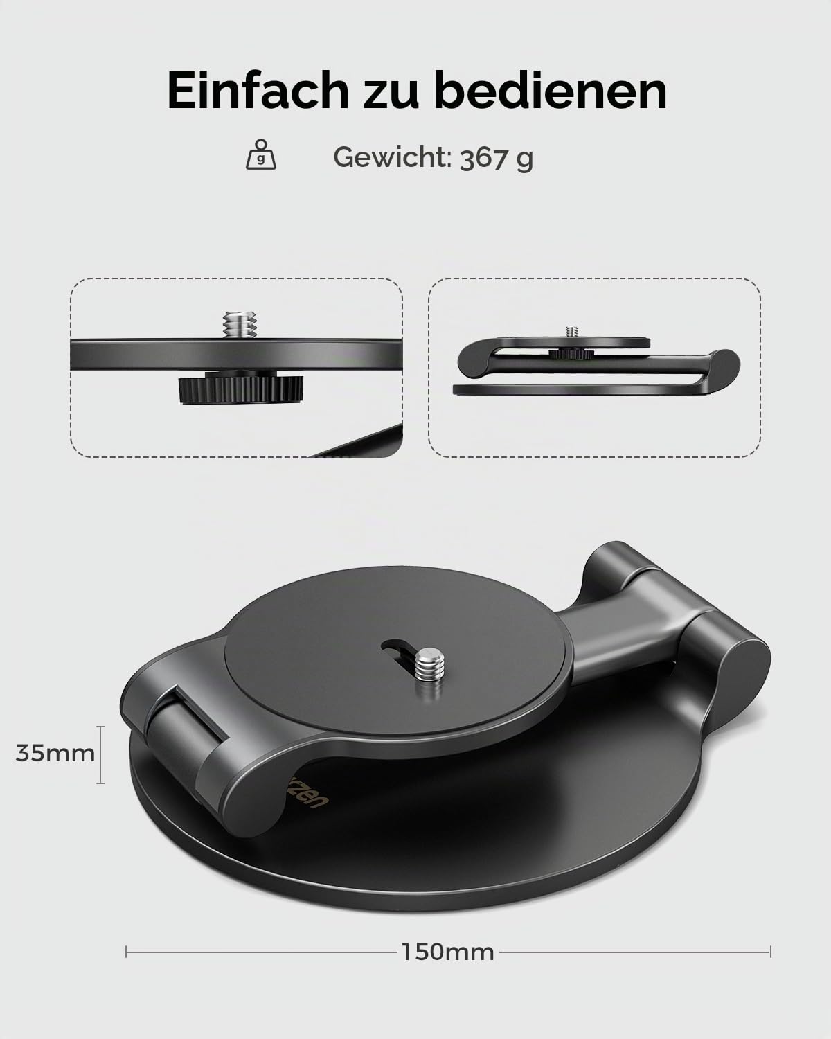 Aurzen Faltbare Beamer Halterung Ultrakompakt | 180° schwenkbar & Schnellaufbau | Projector Stand Universal kompatibel mit den Meisten Projektor für Benq,Wimius,Yaber,Acer (1/4 Zoll Gewinde) Ständer