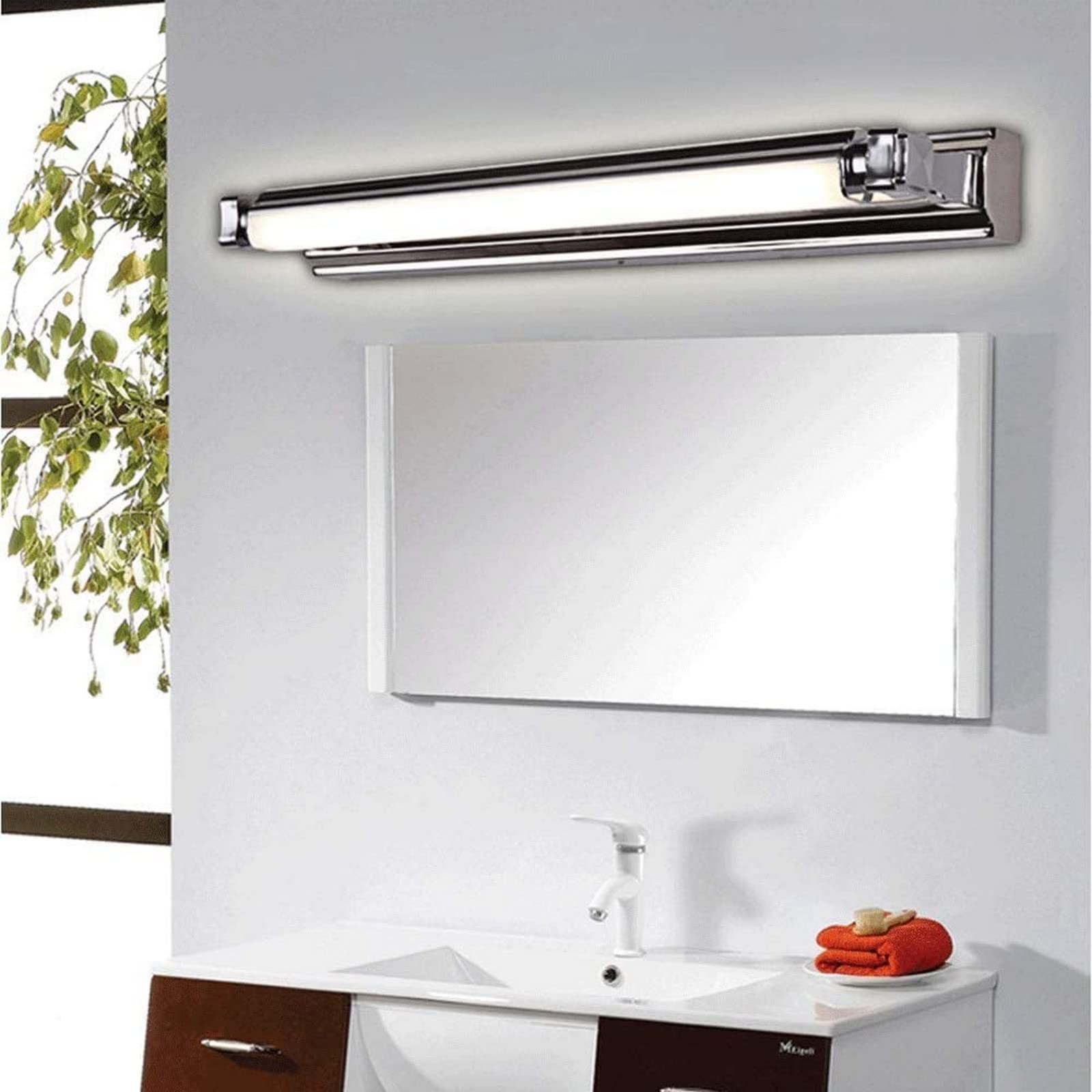 Luz de espejo Espejo Luz de baño Iluminación de imagen LED Lámparas frontales de pared de ahorro de energía Blanco frío 6000K Lámpara de maquillaje impermeable Accesorios for accesorios Lámpara de par