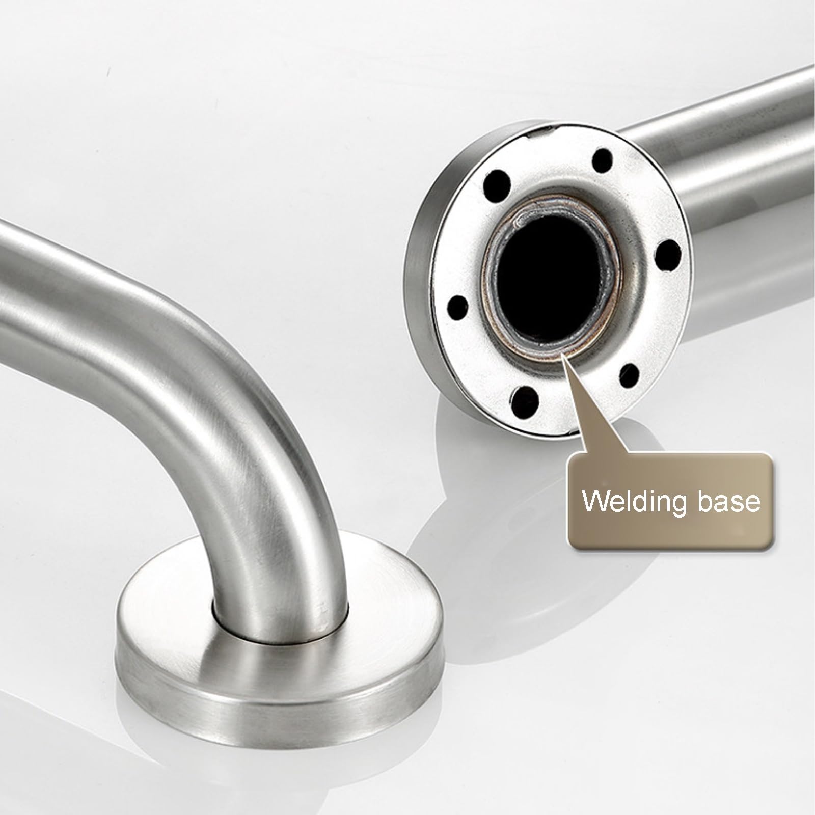 Home Care Bathroom Safety 15 Inch Stainless Steel Handicap Grab Bar for Bathtub and Shower, Slip Resistant Finish(60CM)