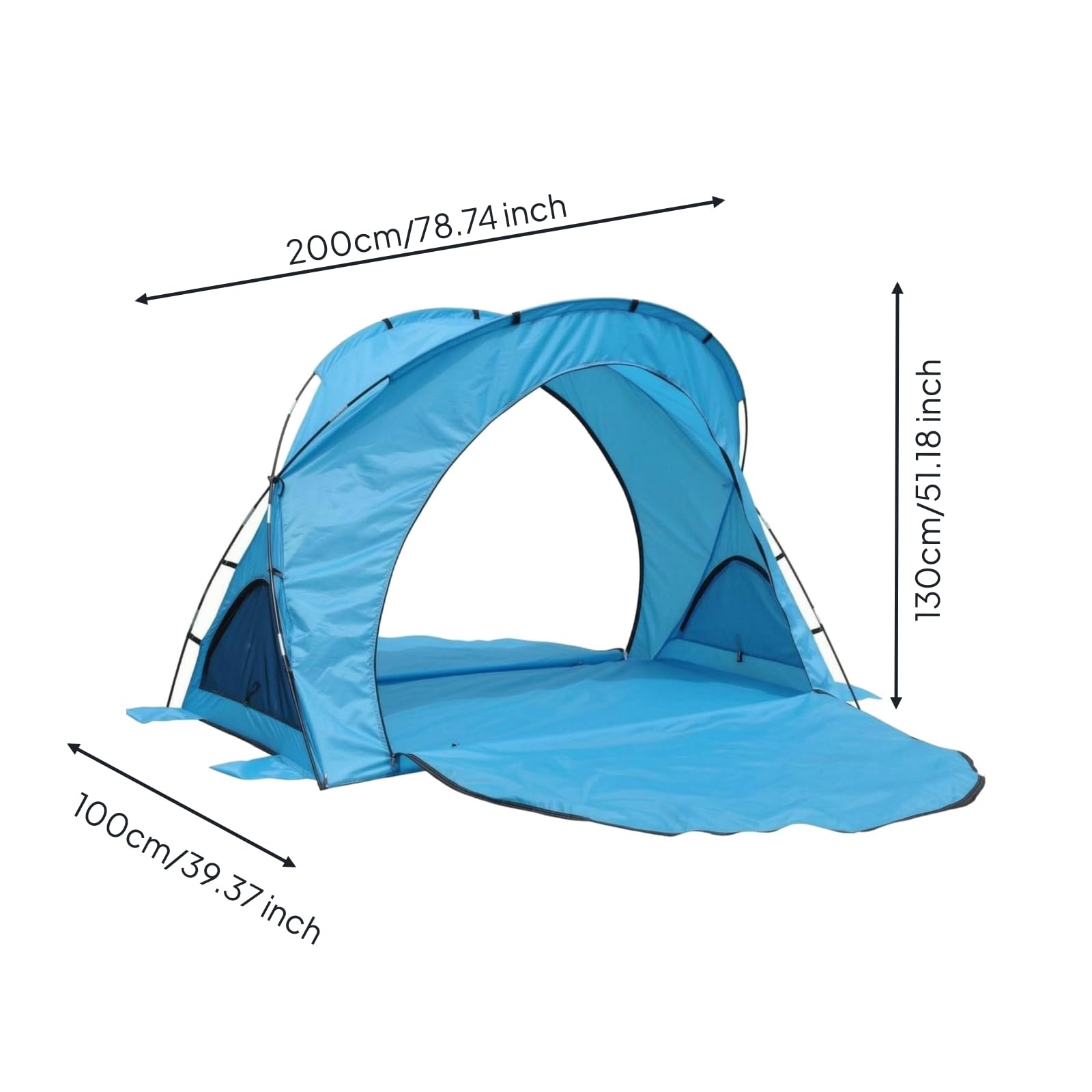 kowaku Tenda da Campeggio a Cupola per 2 Persone Tenda Campeggio Rifugio Esterno Igloo Poliestere con Aerazione in Estensione Anteriore Adatta per Campeggio Picnic Giardino Viaggi Weekend