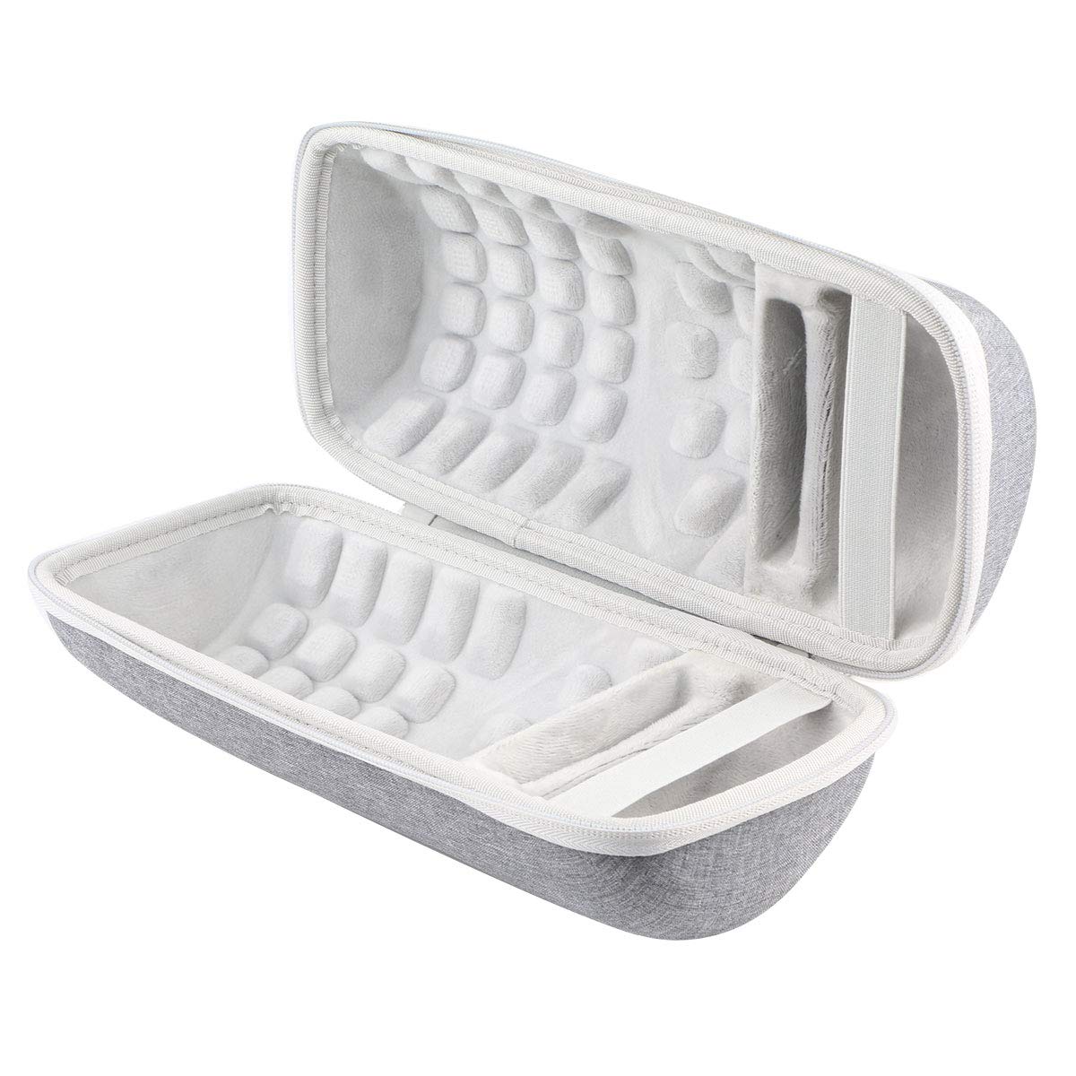 co2CREA Duro Viajar Caja Estuche Funda para Bose Portable Smart Speaker(Estuche Solo)(Gris/Blanco)
