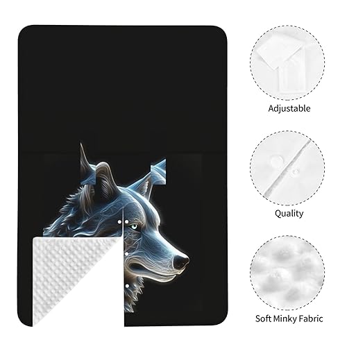 Miniatura 7 de Baby Car Seat Canopy Cover for Mom, Soft Breathable Nursing Breastfeeding Covers Multi Use Stroller Sun Shade Newborn Shower Gift3D Wolf