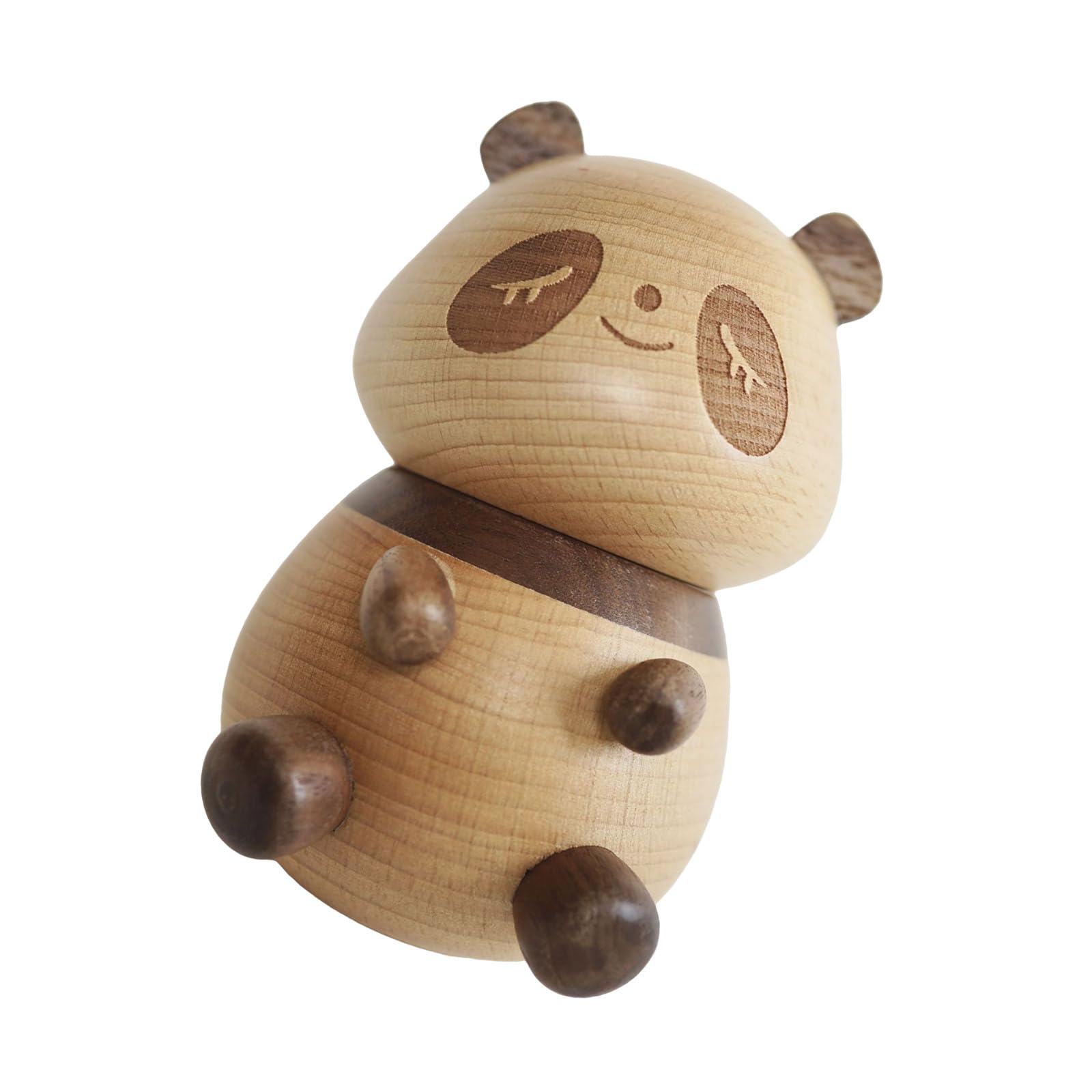 Tsophreniq Stylish Panda Toothpick Dispenser Lovely Panda Designs Toothpick Box Wood Holder for Home Kitchen Desktop Decors Holder