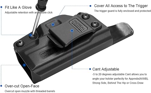Miniatura 5 de Tactical Scorpion Gear Polímero IWB oculto dentro de la funda de los pantalones se adapta a: Taurus PT809, PT840, PT845, PT24/7Pro