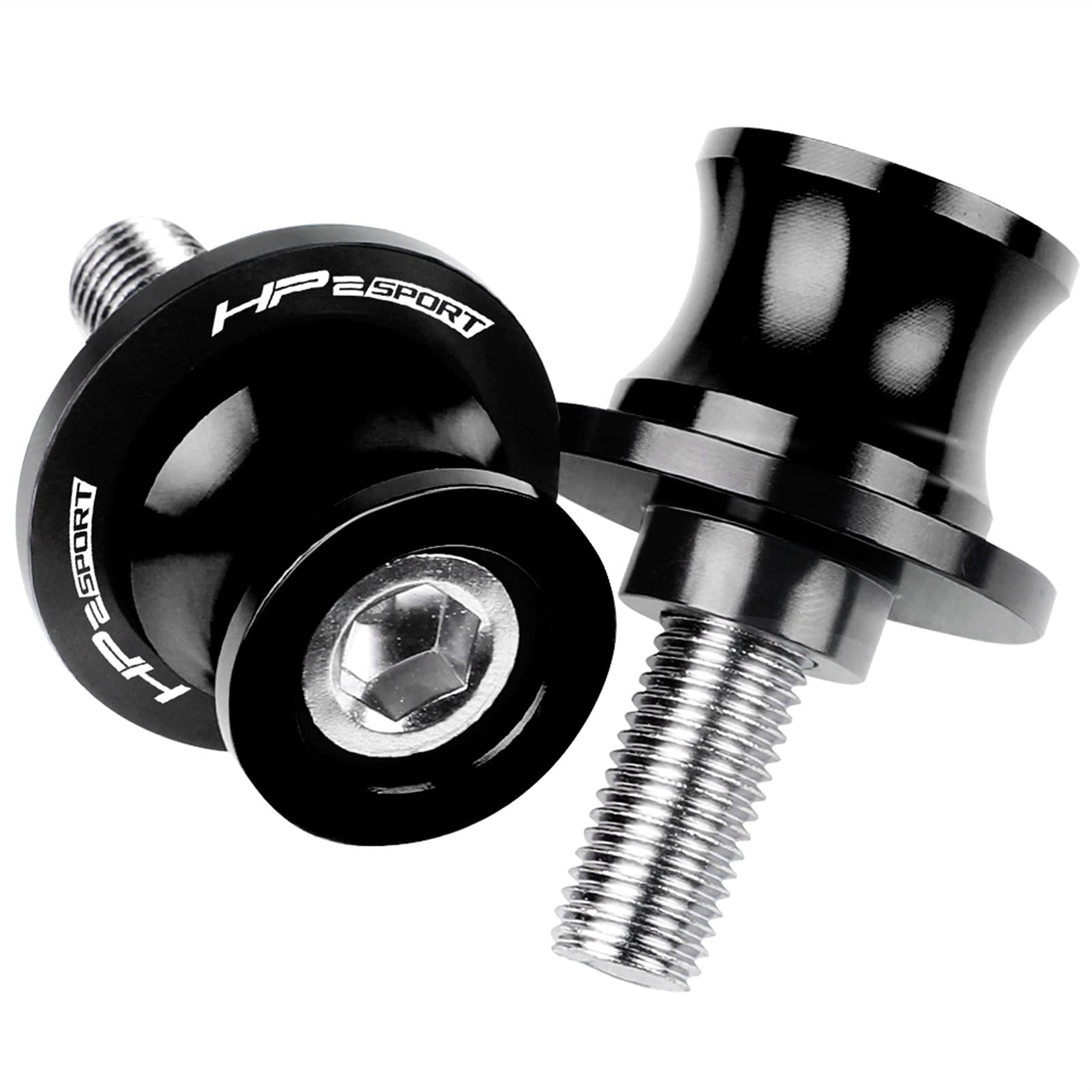 dla B-MW HP2 2008 2009 2010 2011 Motocyklowe CNC SwingAn Slider Spools 8 mm antypoślizgowe ramy antypoślizgowe (kolor : czarny)