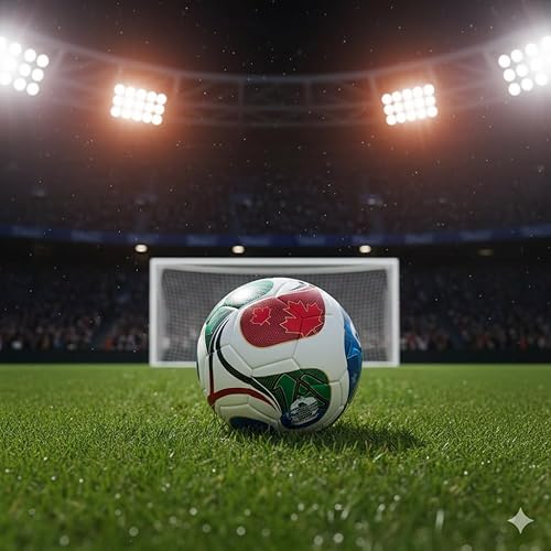 Miniatura 3 de Balón de fútbol inspirado en la Copa del Mundo 2026, talla 5, fútbol de piel sintética de primera calidad, peso reglamentario oficial, vejiga de