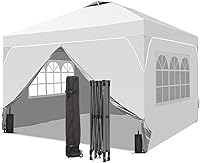 Vista 34 de GDY Tienda de campaña desplegable de 8 x 8 pies con una configuración de empuje, fácil de instalar con 4 paredes laterales para eventos, fiestas