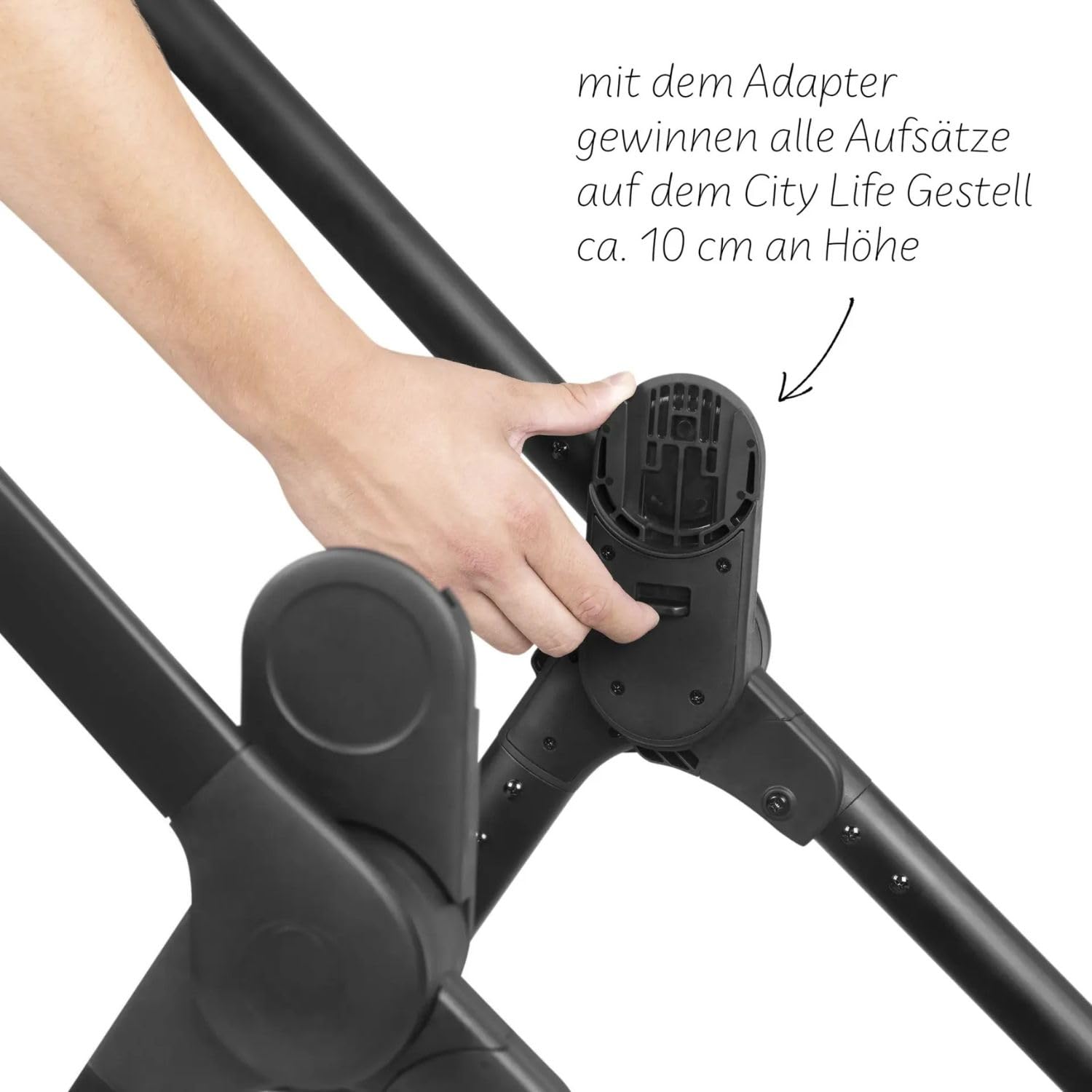 ABC Design Adaptador de altura Move Up para City Life – Adaptador para elevar la bañera de bebé, asiento deportivo o capazo en aproximadamente 10 cm – Negro