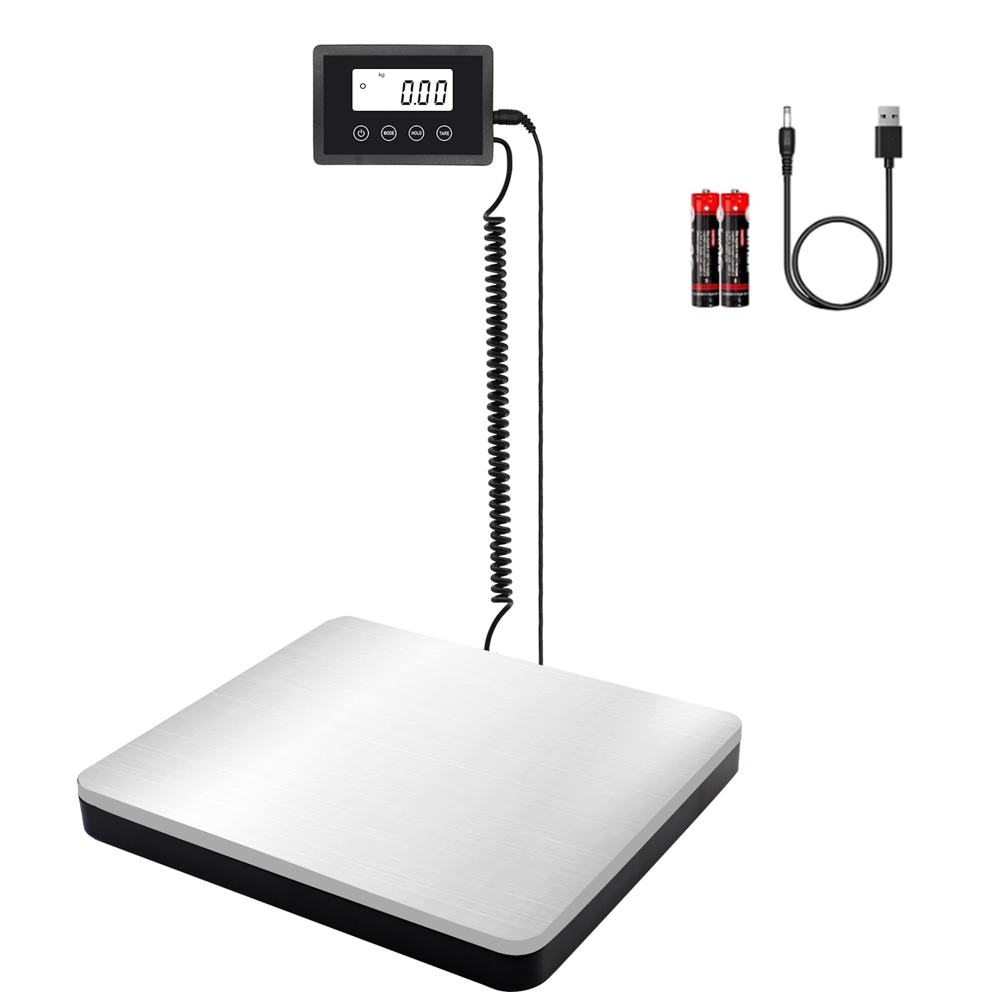 UNIWEIGH Bilancia Professionale 200kg/10g Alta Precisione,Heavy Duty Scala Postale in Acciaio inox con Hold/Tara,Digitale Grande Scala Pacco per Pacchi/Bagagli/Ufficio Postale/Animale Domestico